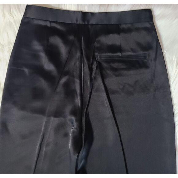 NWT|Polo Ralph Lauren Black Satin Double Face Straight Leg Pant, 2 - Picture 7 of 13